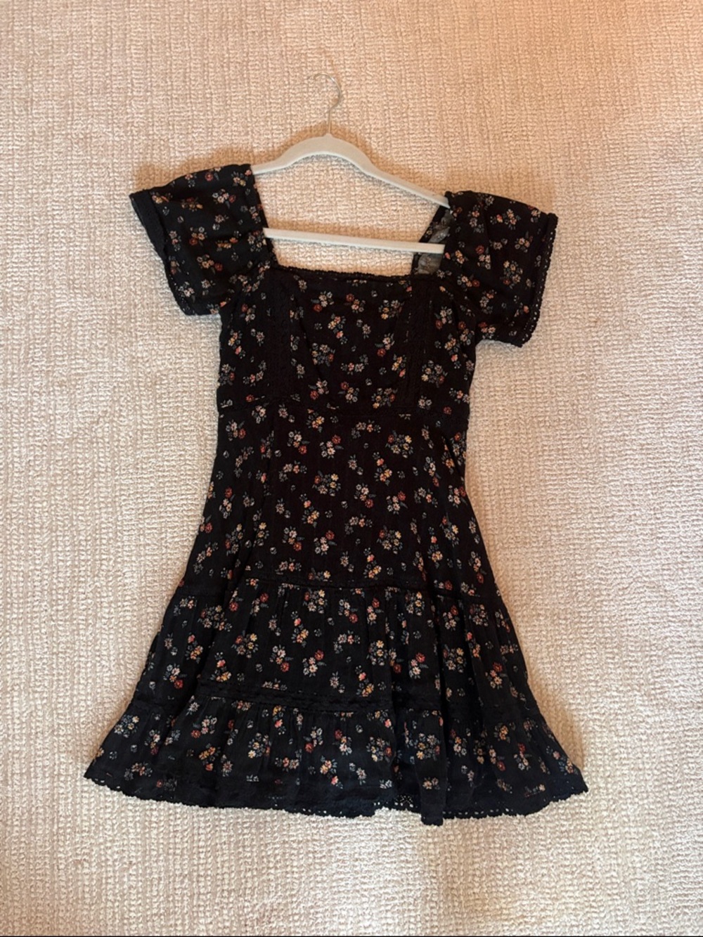 Black Floral American Eagle Dress